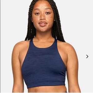 Outdoor voices tech sweat crop longline bra